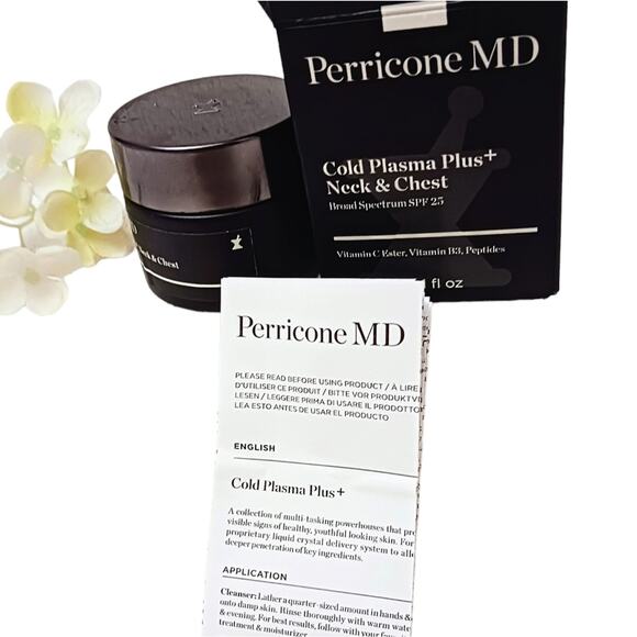PERRICONE MD Cold Plasma+ Neck and Chest Broad Spectrum SPF 25 1oz. NEW - Picture 2 of 13